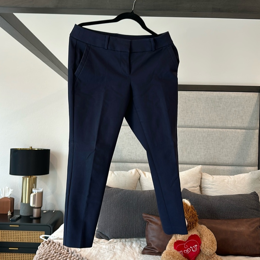 Tailored business navy blue pants